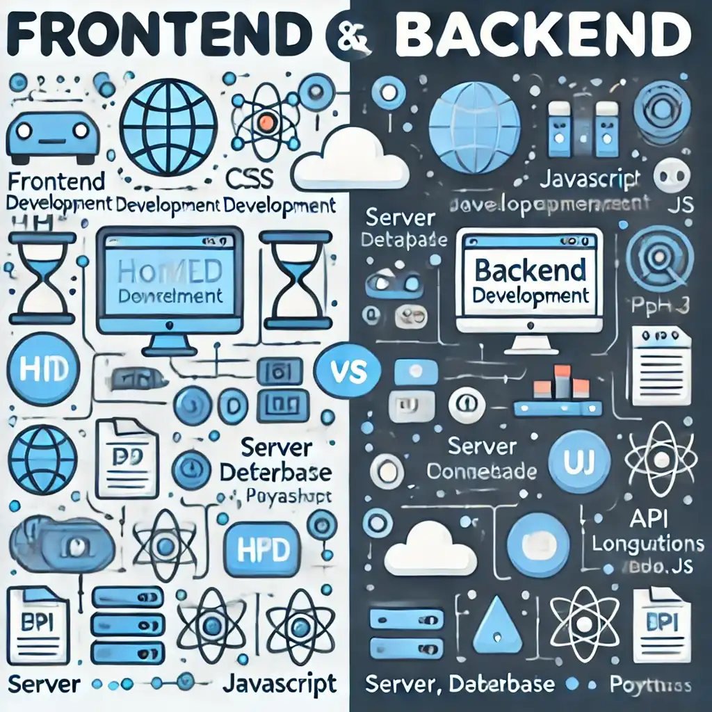 Frontend ve Backend Geliştirme Arasındaki Farklar Görseli