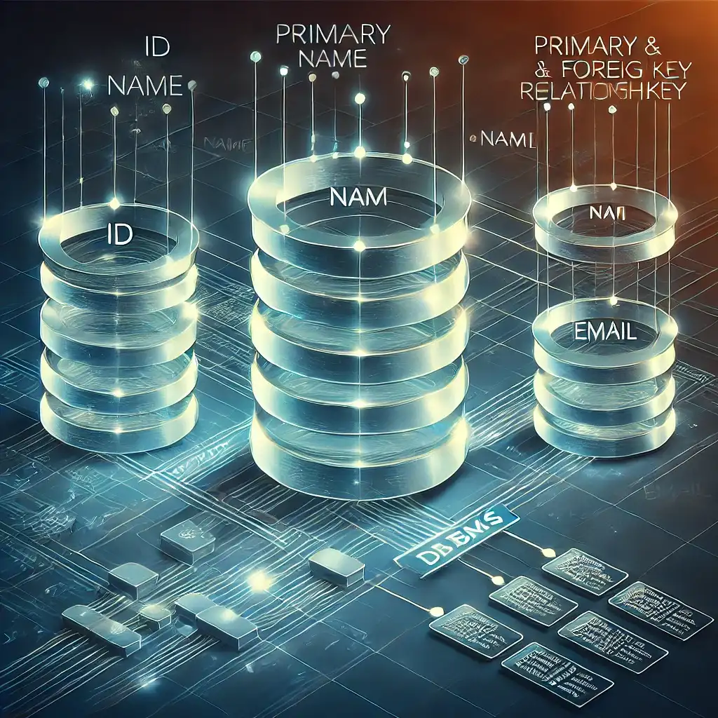 İlişkisel Veritabanı Yönetim Sistemleri (RDBMS) ve Temel Kavramlar Görseli